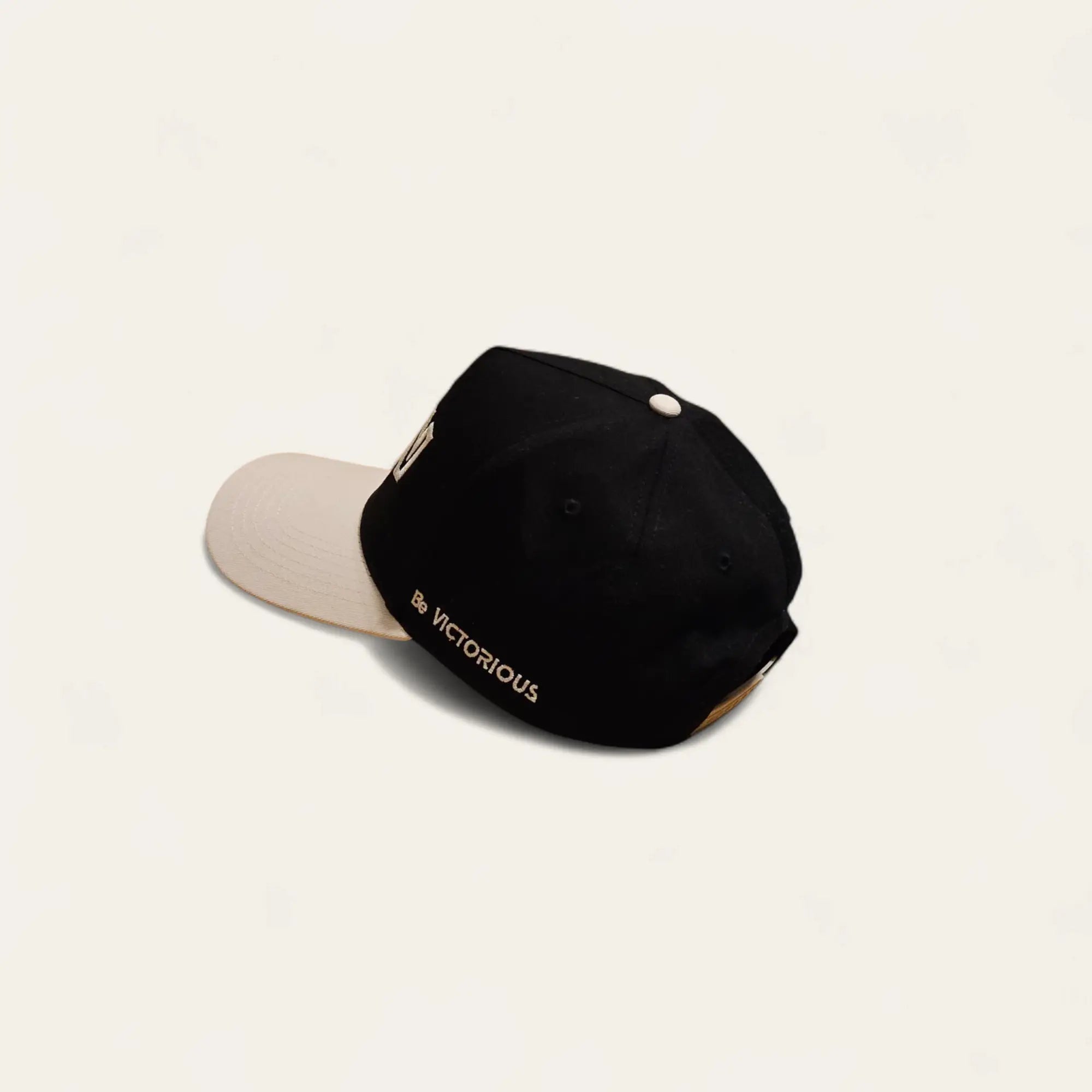 WIN Baseball Hat - Black and Cream WIN