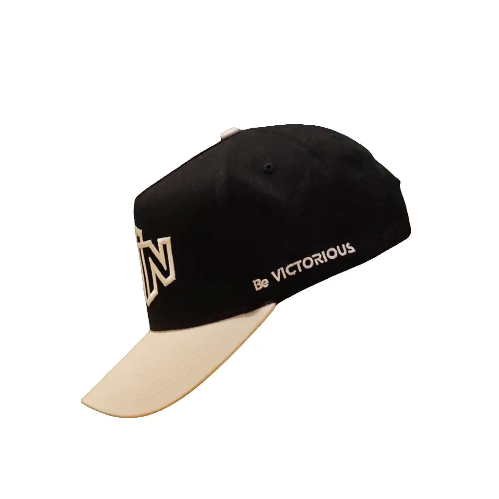 WIN Baseball Hat - Black and Cream WIN