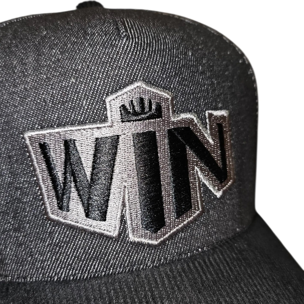 Win baseball hat -black on black WIN