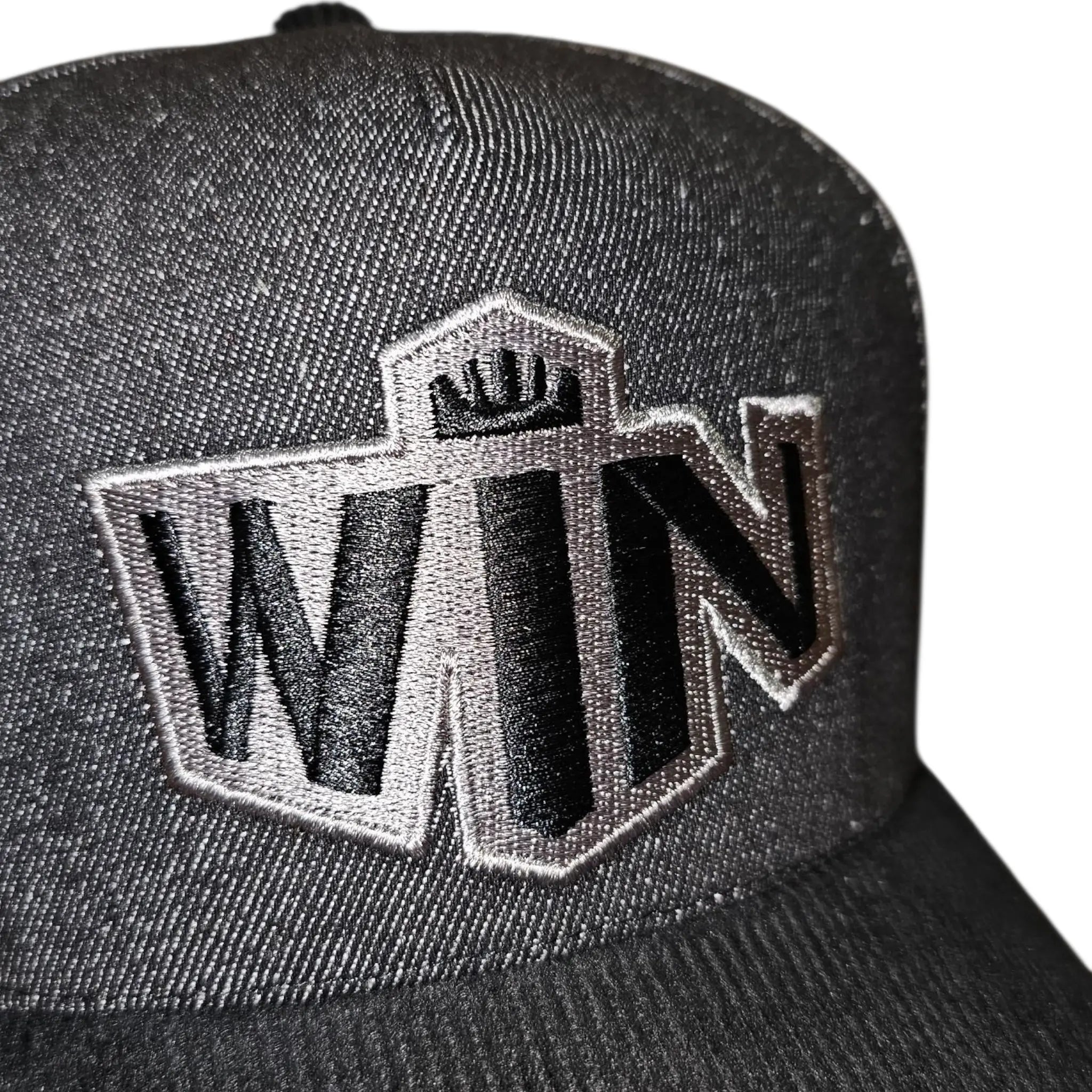 Win baseball hat -black on black WIN