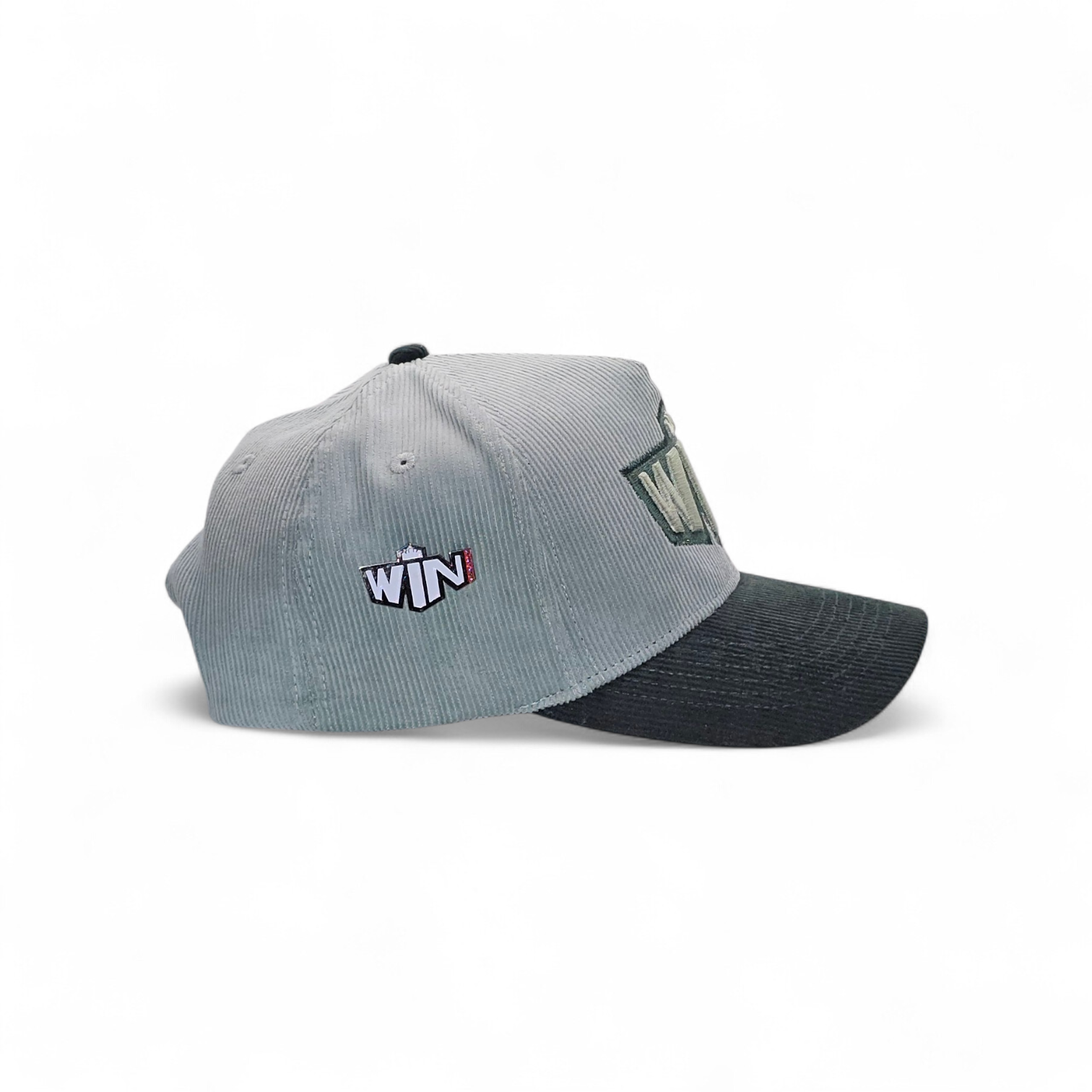 Win green baseball hat