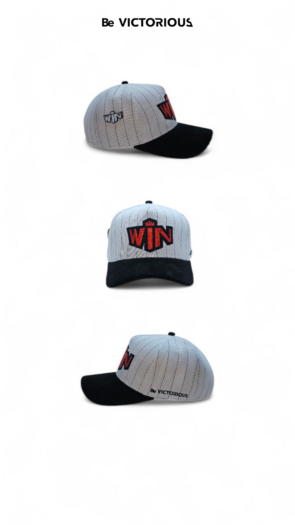 Stripped  baseball hat win