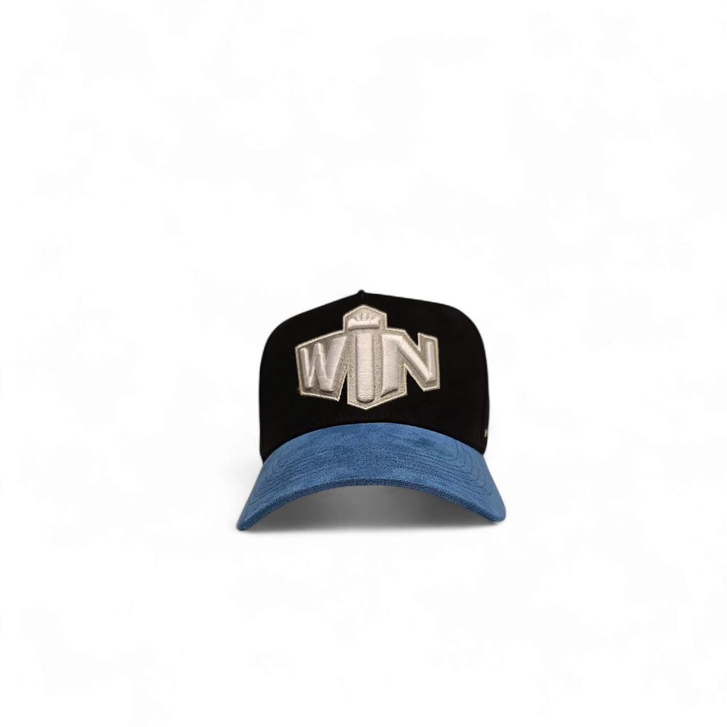 Win Baseball Hat - Black and Blue WIN