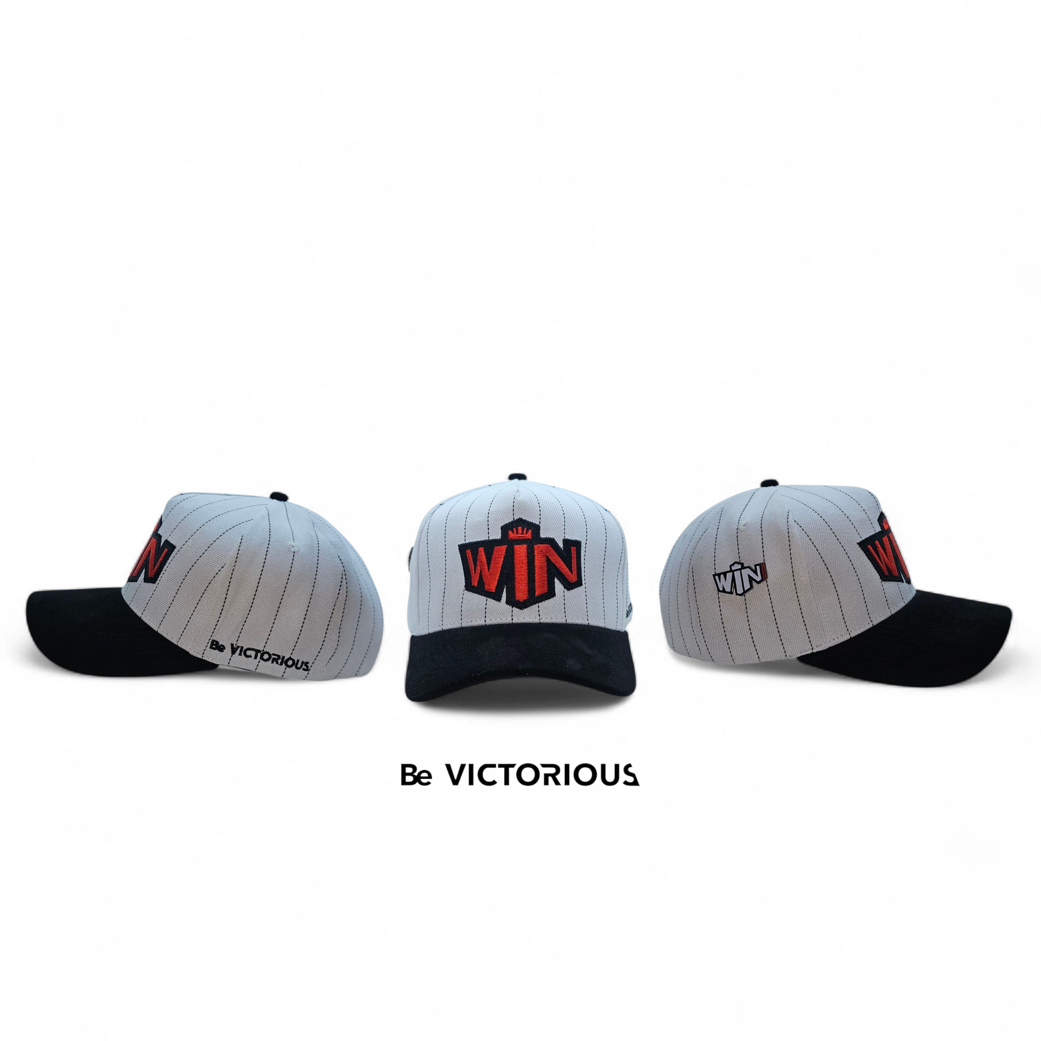 Stripped  baseball hat win