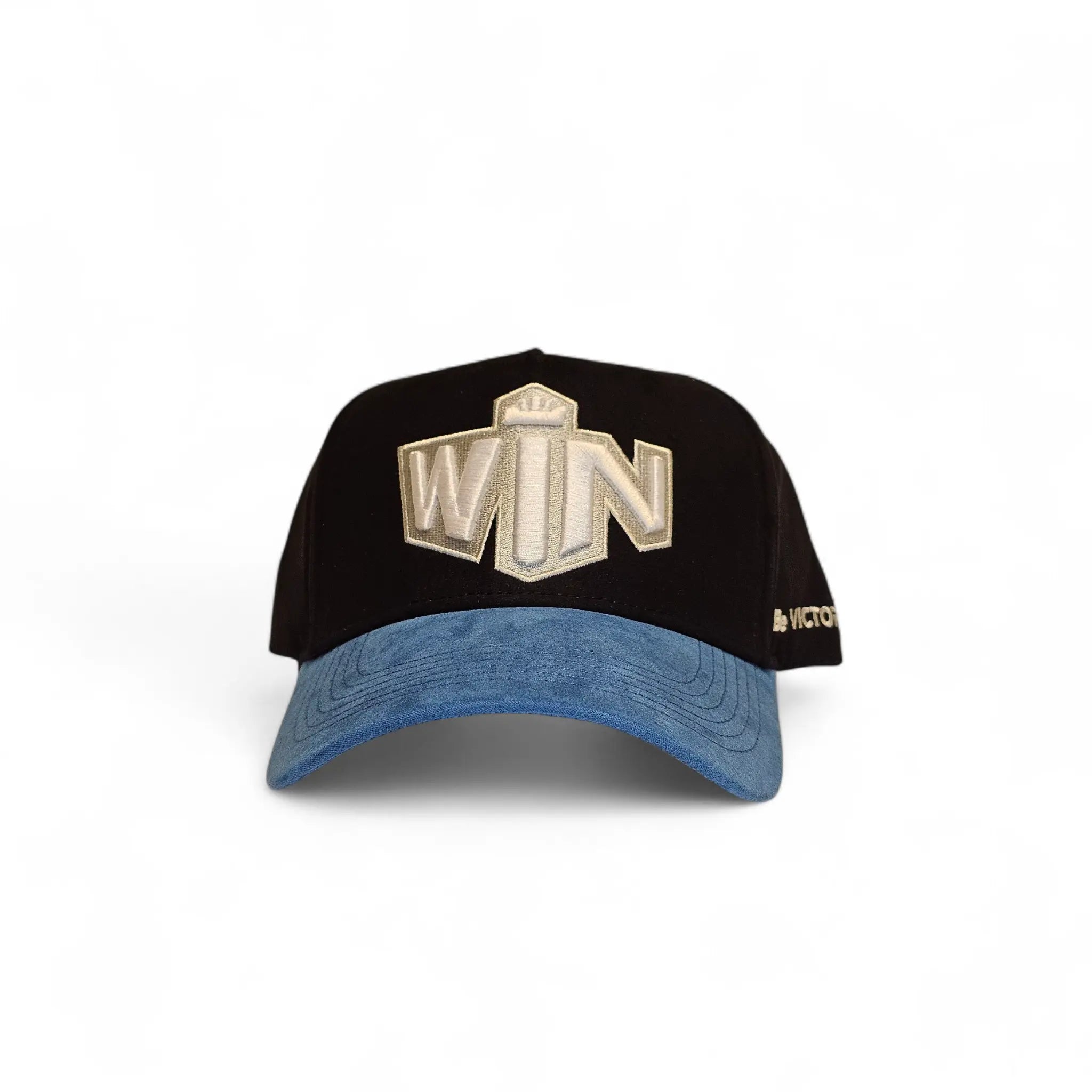 Win Baseball Hat - Black and Blue
